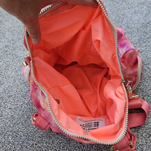 George Gina & Lucy Gimmetall Pink Orange Tye Dye Patterned Bag Crossbody Purse - Picture 14 of 16